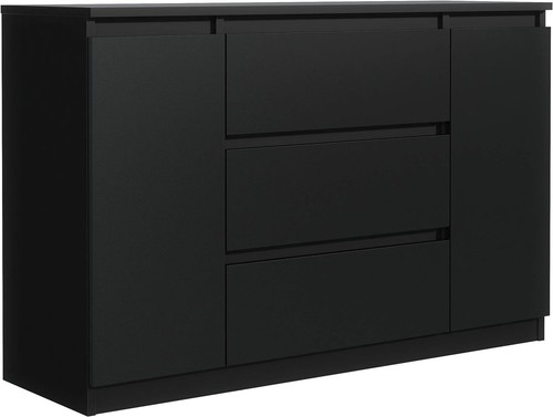 Kommode schwarz matt 120 - 120, 3